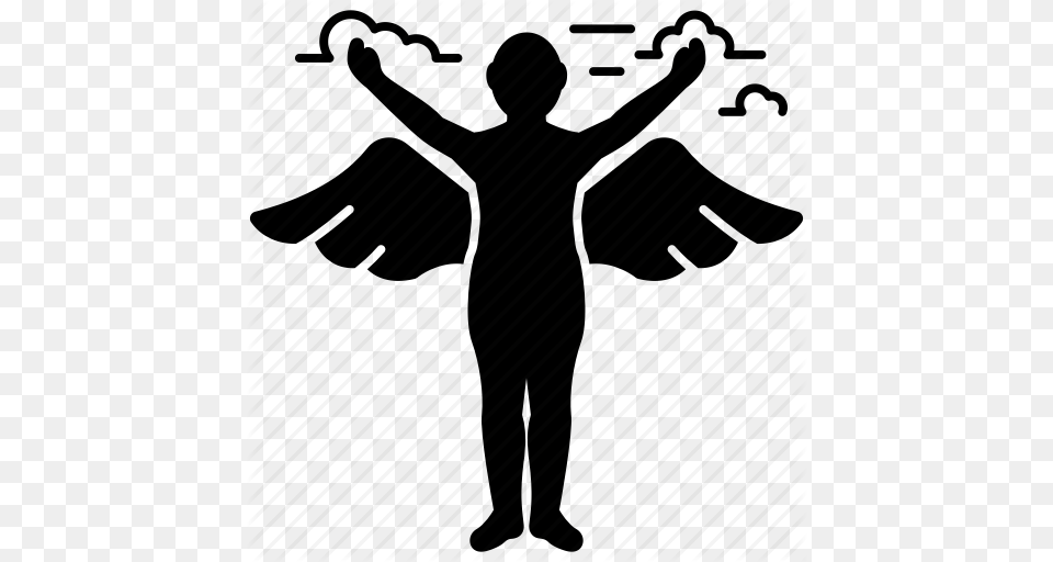 Angel Angel Person Benefactor Spiritual Being Supernatural, Dancing, Leisure Activities, Silhouette Png Image