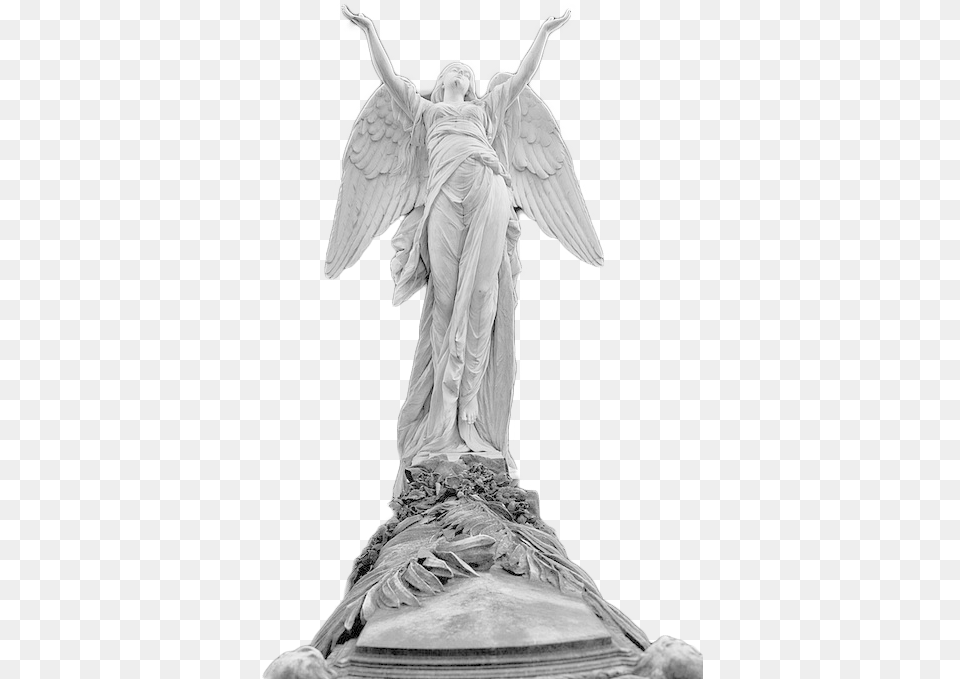 Angel Art And Statue Image Statue Angel Looking Up, Adult, Bride, Female, Person Free Png
