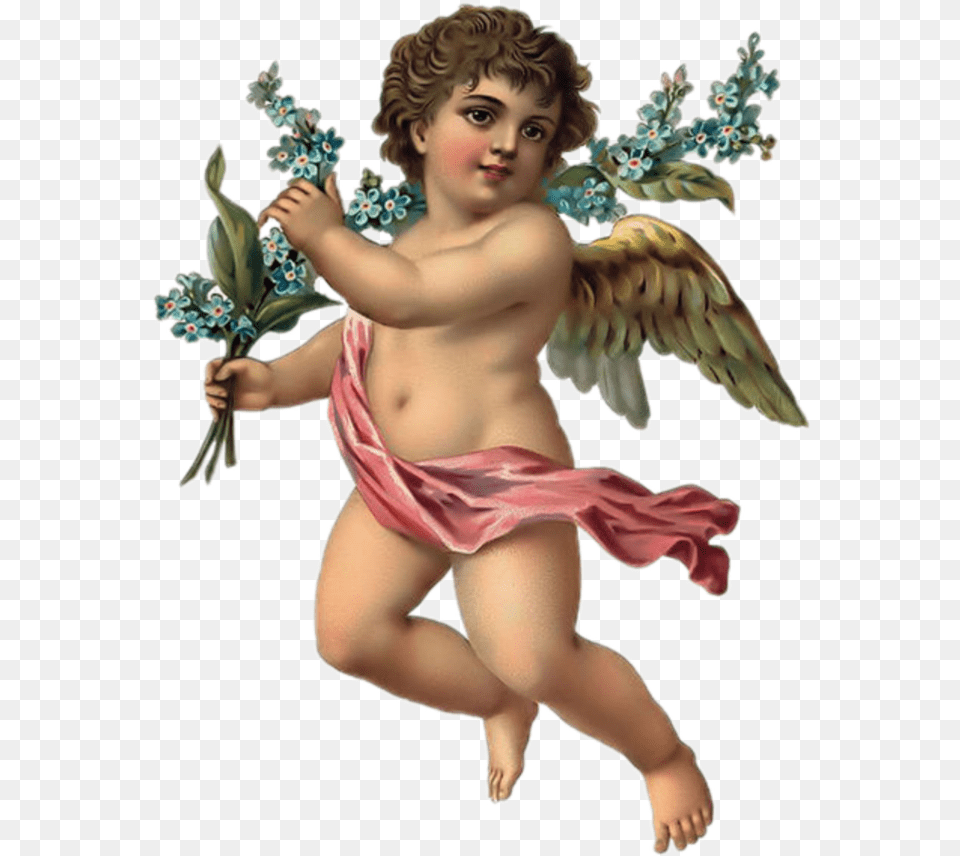 Angel Art Arte Painting Aesthetic Tumblr Angel Cupid, Baby, Person, Face, Head Png