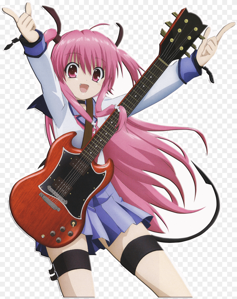 Angel Beats Yui, Book, Comics, Publication, Guitar Free Transparent Png