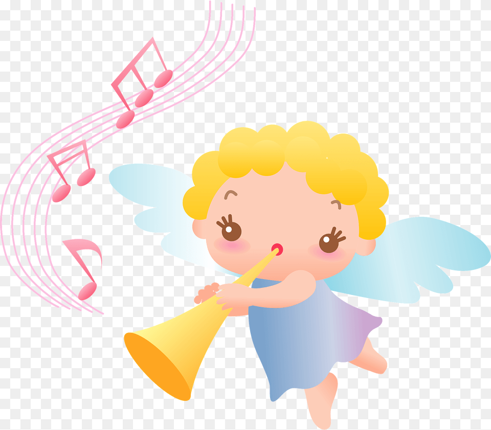 Angel Blowing Bugle Clipart, Baby, Person, Cupid, Face Free Transparent Png