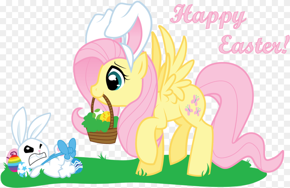 Angel Bunny Artist Happy Easter My Little Pony, Book, Comics, Publication, Art Free Transparent Png