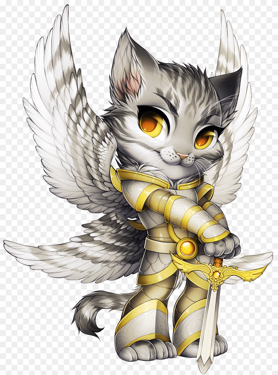 Angel Cat Angel Pet Bird, Animal Png Image