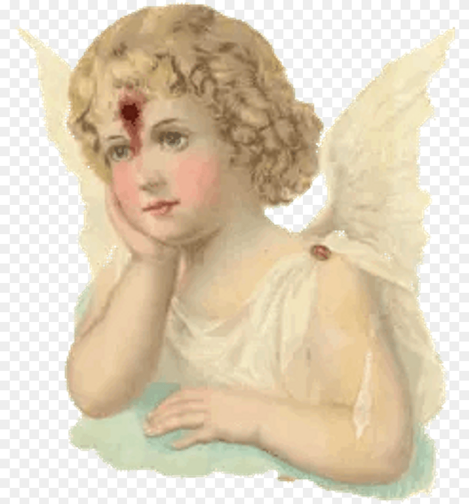 Angel Cherub Blood Gore Aesthetic Freetoedit, Baby, Person, Face, Head Free Png Download
