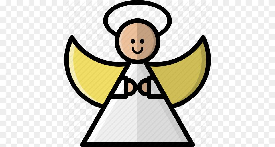 Angel Christmas Halo Holidays Saint Tree Topper Wings Icon, Clothing, Hat, People, Person Free Png Download