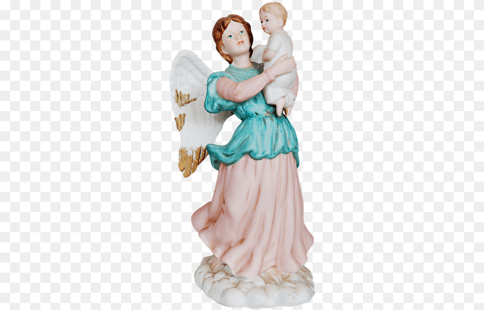 Angel Christmas Ornament Guardian Baby Decoration Ein Geschenk Von Oben Porzellanteller, Figurine, Person, Doll, Toy Png