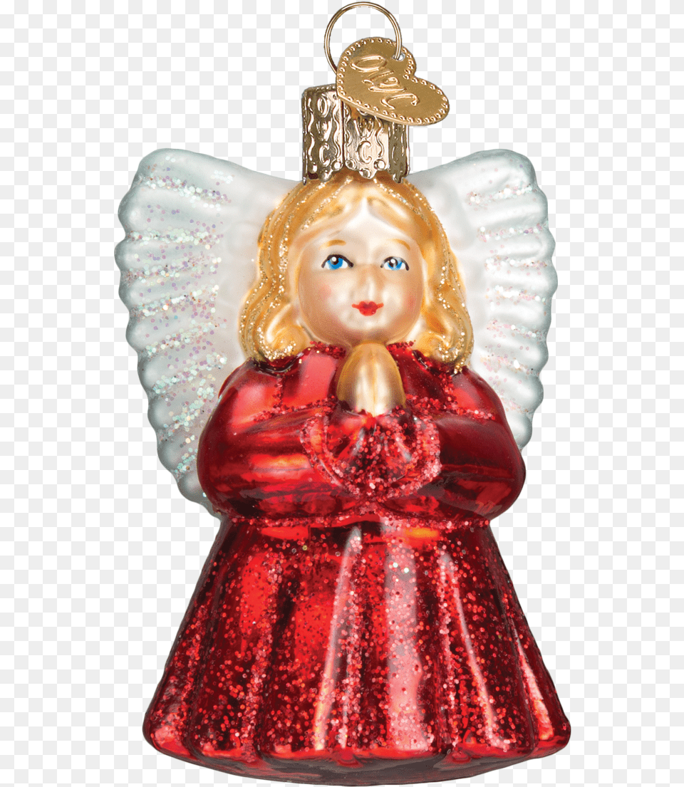 Angel Christmas Ornament Infant Child Angel Download Christmas Ornament, Figurine, Doll, Toy, Face Png