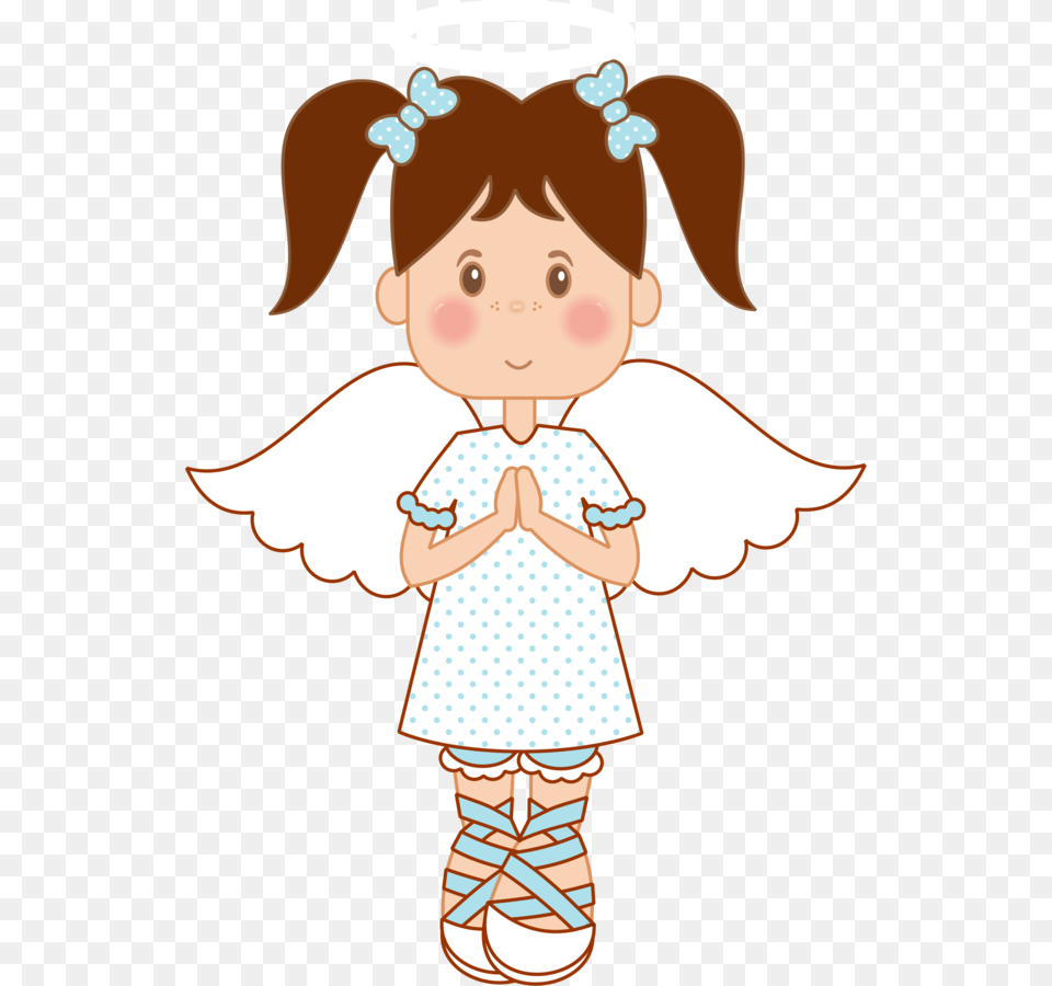 Angel Clipart Brown Hair Pencil And In Color Angel Girl Clipart, Baby, Person, Face, Head Png