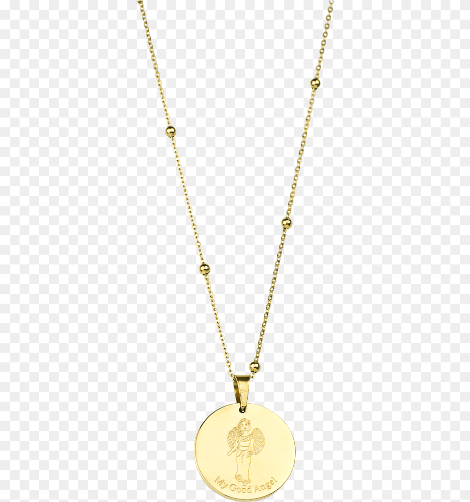 Angel Coin Necklace Necklace, Accessories, Jewelry, Gold, Pendant Free Transparent Png