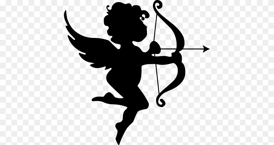 Angel Cupid With Bow And Arrow, Person Png Image