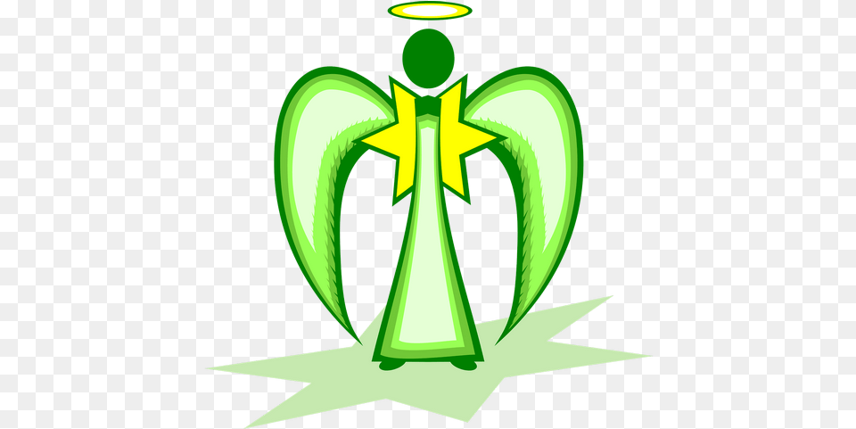 Angel Cutout Christmas Holidays Transparent Religion, Green, Logo, Symbol Free Png Download