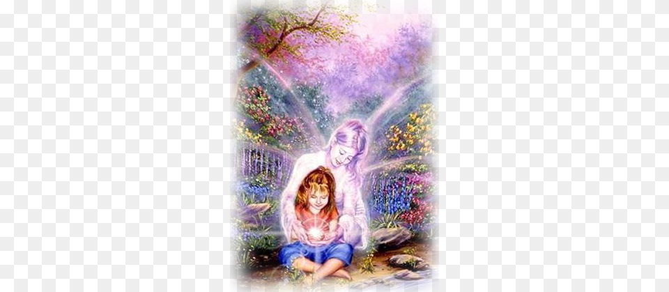 Angel De La Guarda Crystal Children, Person, Art, Painting, Adult Png Image