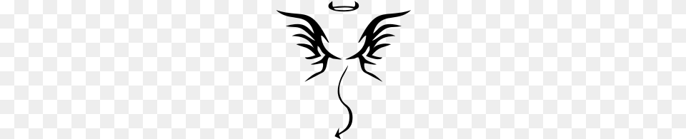 Angel Devil, Gray Free Transparent Png