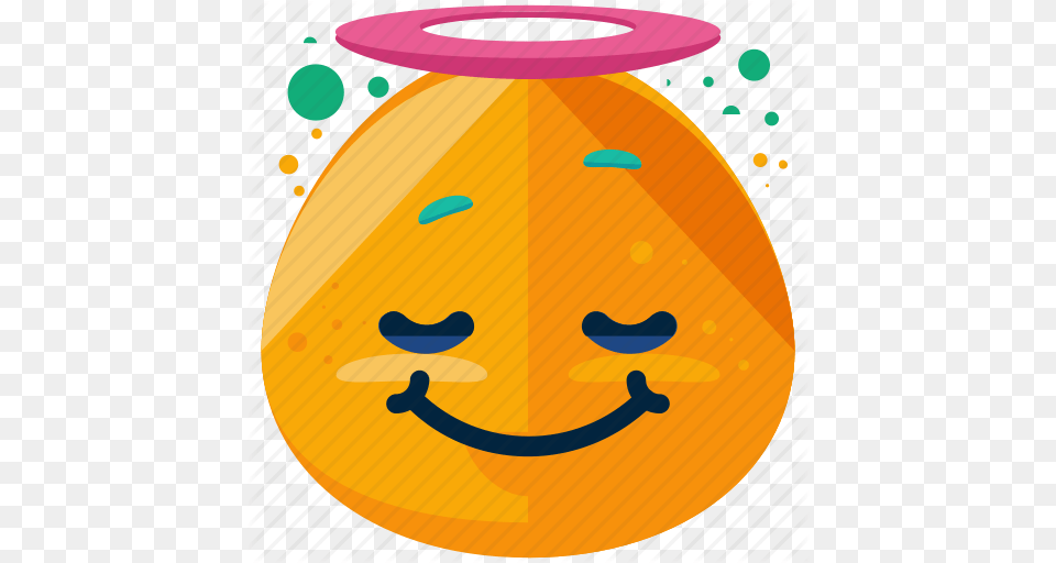 Angel Emoji Emoticon Face Innocent Smiley Icon, Jar, Food, Qr Code, Fruit Free Png