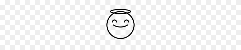 Angel Emoji Icons Noun Project, Gray Png Image