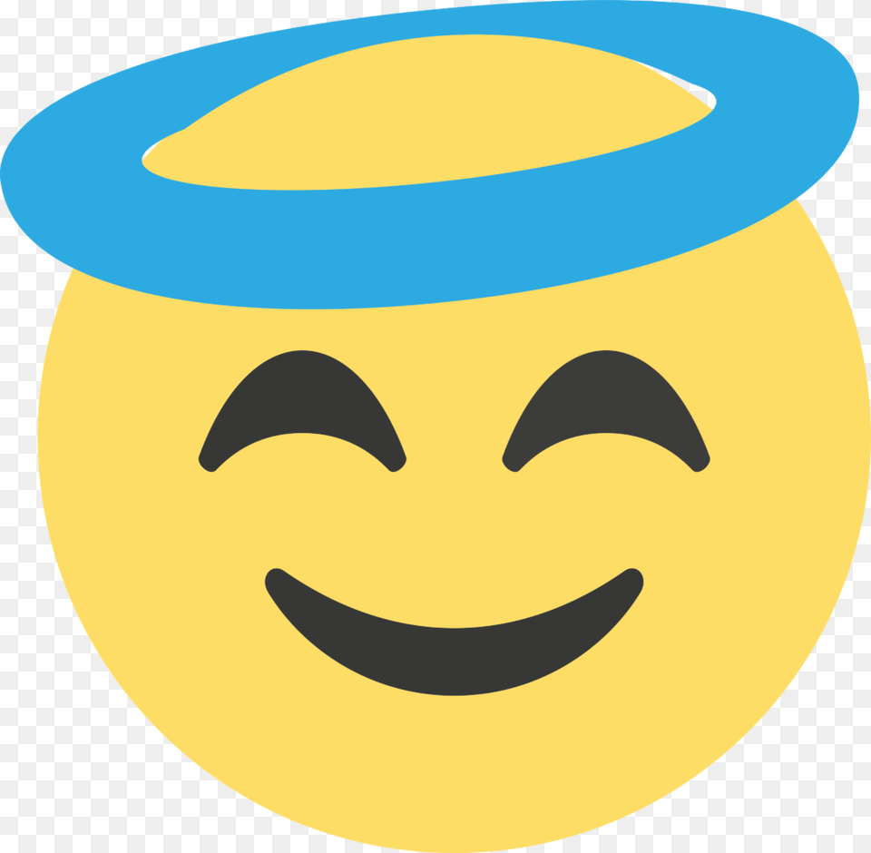 Angel Emoji Wide Grin Png