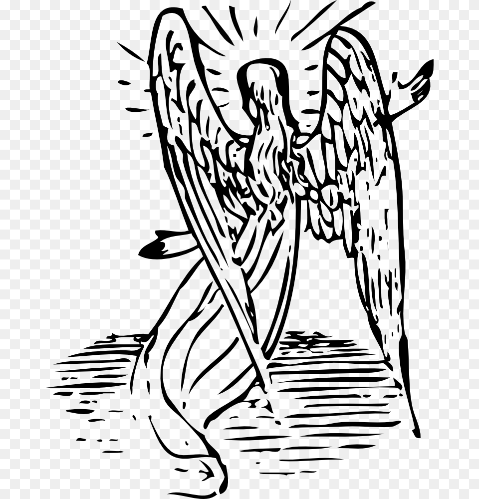 Angel From Behind Angel Wing Clipart, Person Free Transparent Png