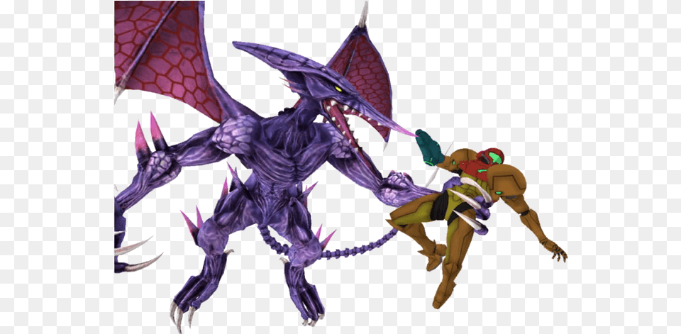 Angel Glory39s Resized Ridley Holding Samus Ridley, Dragon, Baby, Person, Animal Free Png
