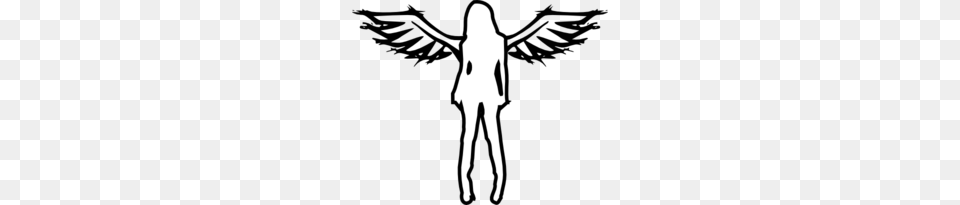 Angel Grunge Clipart, Silhouette, Person, Walking, Smoke Pipe Png Image