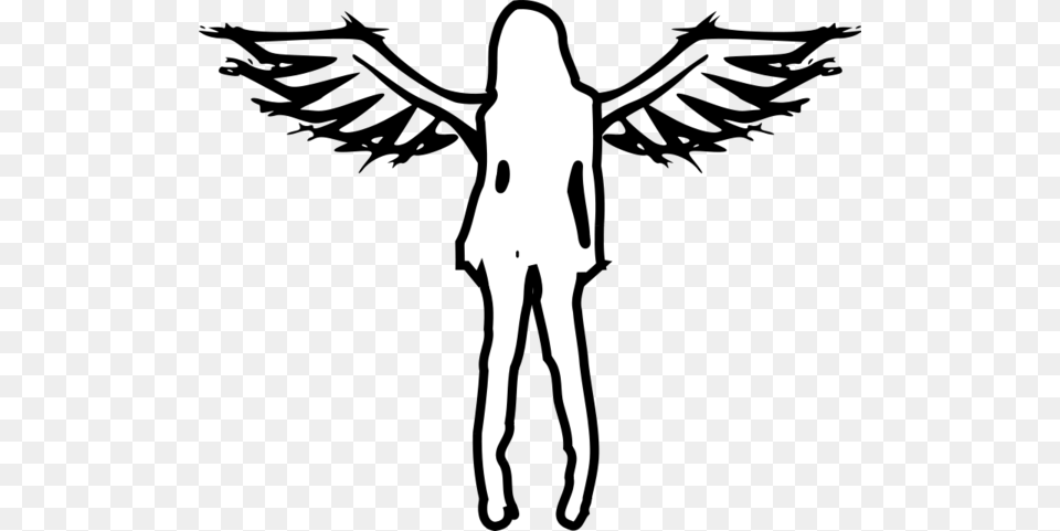 Angel Grunge Images, Silhouette, Person, Walking, Adult Png