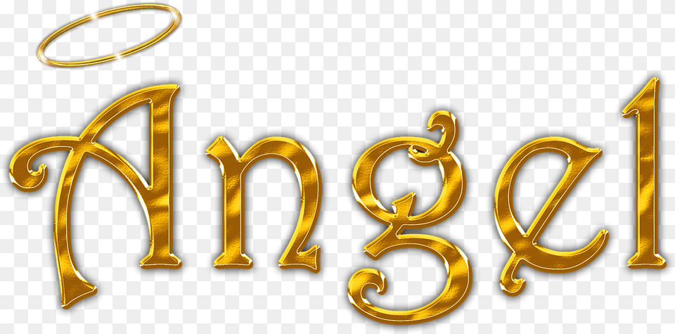 Angel Halo Design Gold Name Angel, Text, Symbol, Number, Smoke Pipe Free Transparent Png
