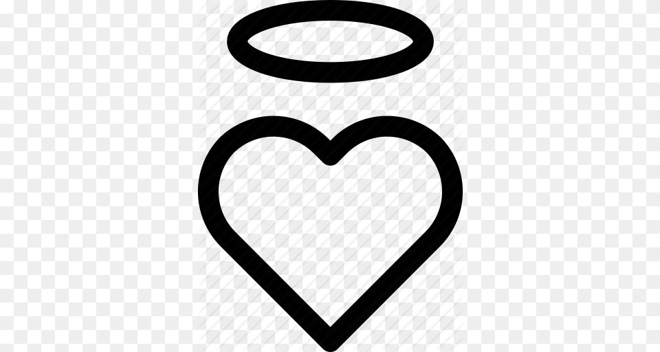 Angel Halo Heart Love Passion Pure Saint Icon, Symbol Free Png Download