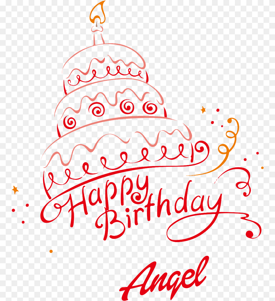 Angel Happy Birthday Vector Cake Name Happy Birthday Abigail Cake, Text Png Image