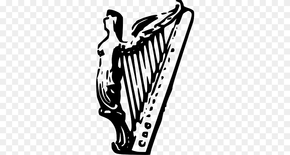 Angel Harp, Musical Instrument, Smoke Pipe, Person Png Image