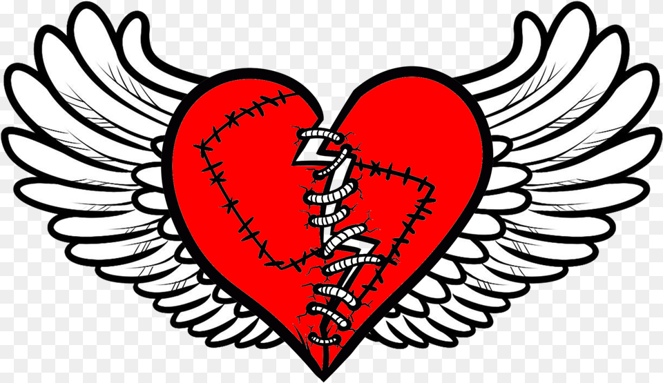 Angel Heart Angel Heart Cartoon Angel Wings Imagenes De Mickey Mouse Drogado, Symbol, Emblem, Dynamite, Weapon Png