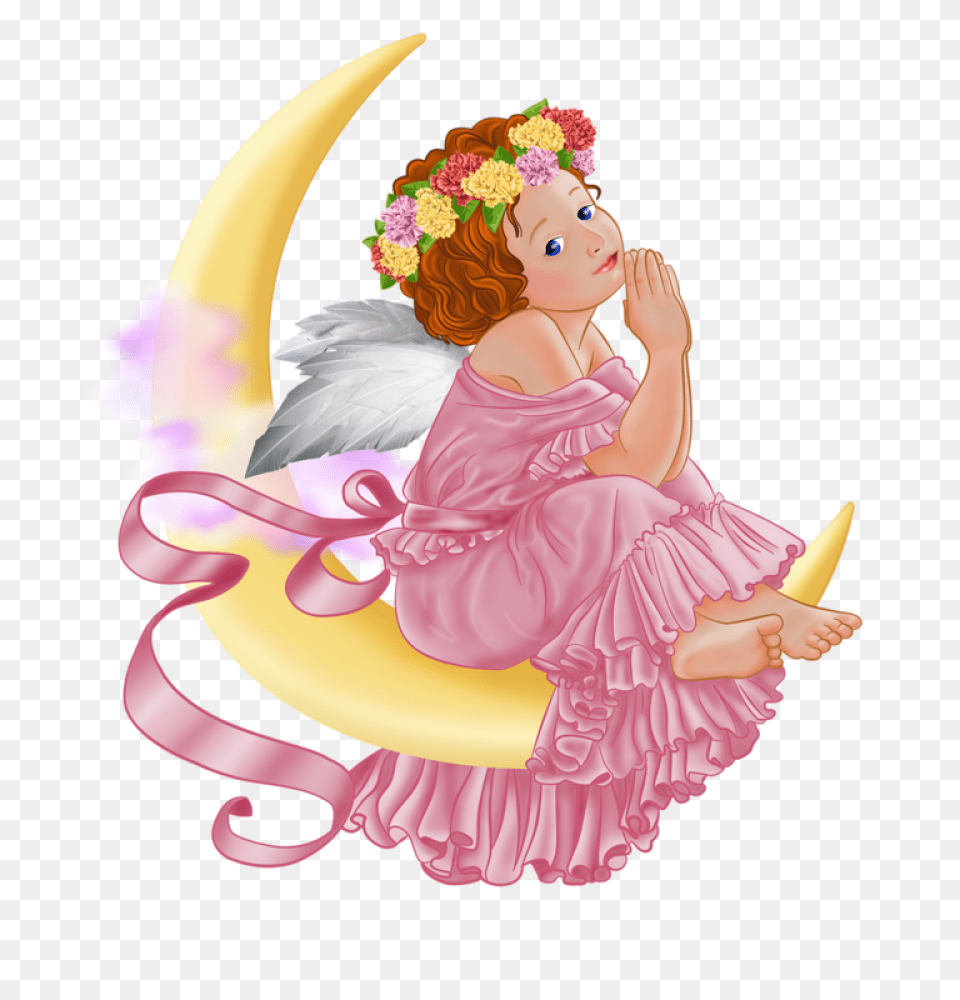 Angel Images Pink Angel Clipart, Baby, Person, Face, Head Free Png
