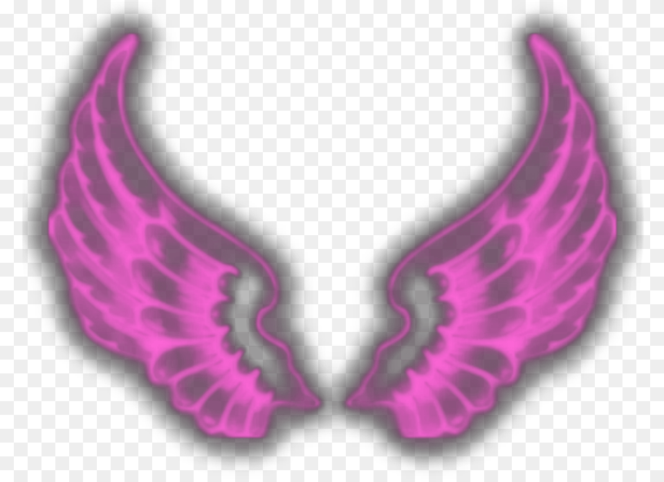 Angel Light Neon Art Picsart Sticker Edit Logo Light Picsart Editing, Purple, Accessories Png