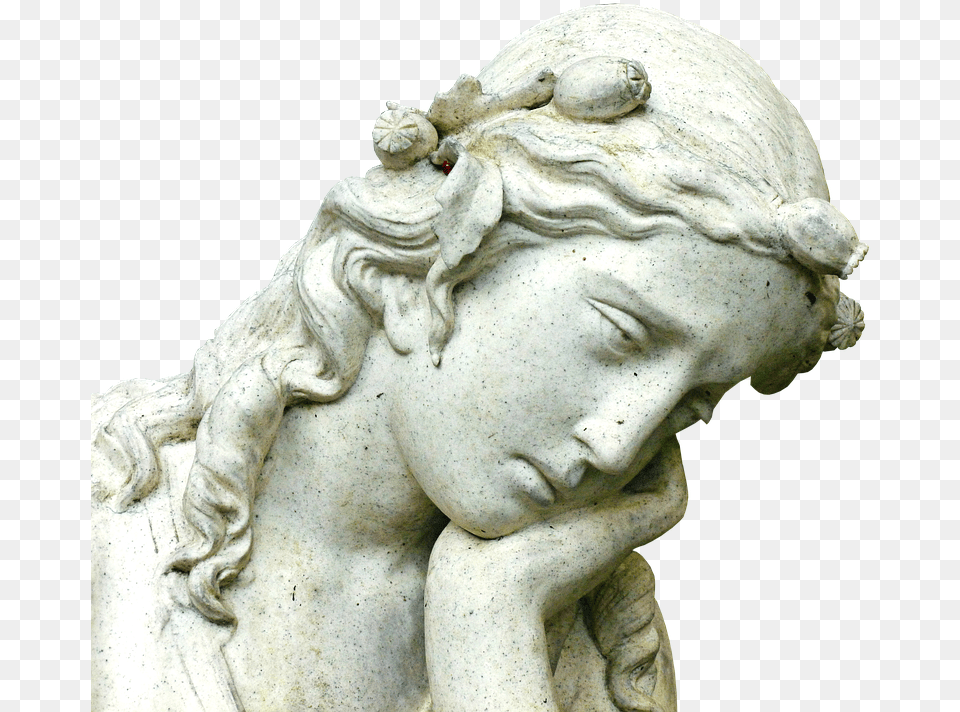 Angel Little Angel Love Guardian Angel Female Statue Art, Person, Face, Head, Sculpture Free Png