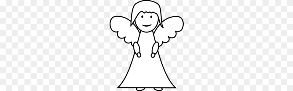 Angel Outline Clip Art, Stencil, Baby, Person, Face Free Png Download