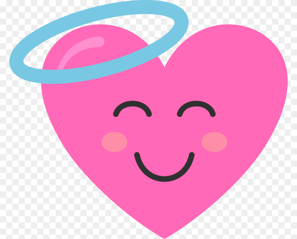 Angel Pink Heart Smiley, Baby, Person, Face, Head Free Transparent Png