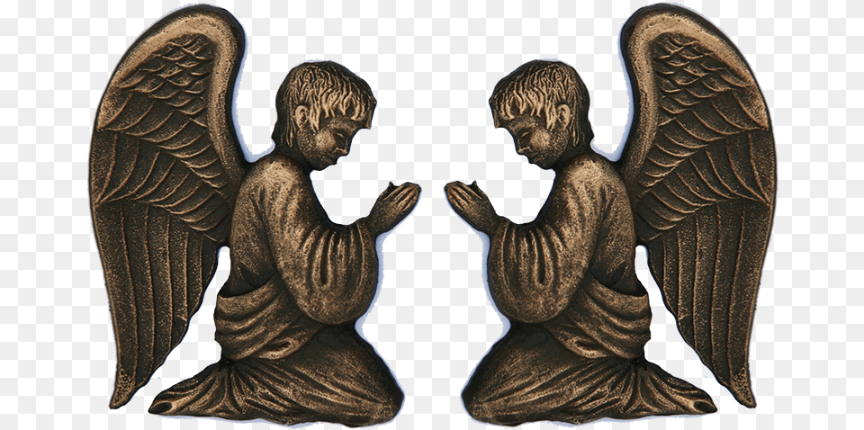 Angel Praying Angels, Bronze, Kneeling, Person, Adult Free Png Download