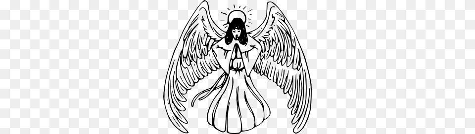 Angel Praying Tattoo Clip Art, Person, Face, Head Free Transparent Png