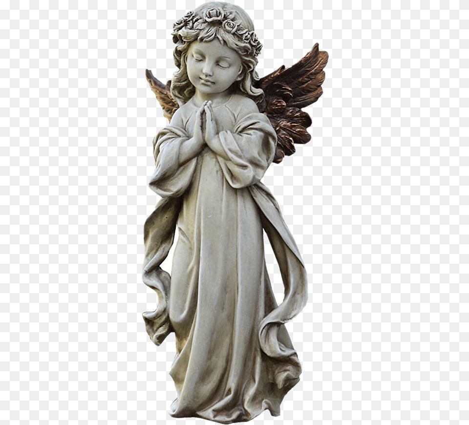 Angel Praying Transparent Praying Angel Statue, Adult, Bride, Female, Person Png Image