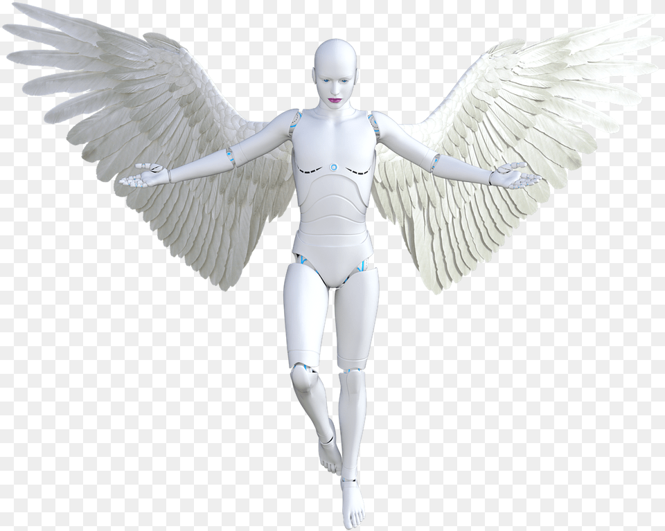 Angel Robot Female Woman Futuristic Cyborg Female Robot, Adult, Person, Face, Head Free Transparent Png