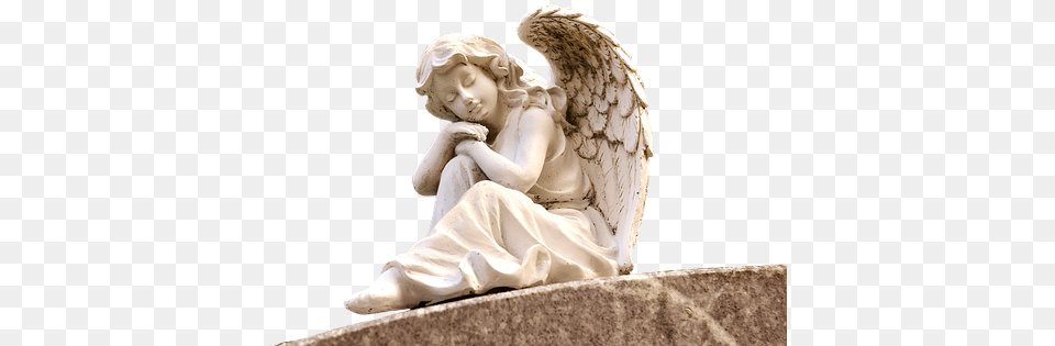 Angel Sculpture White Figure Cemetery Faith Hope Gomer Evans Edwin Engel Des Glcks Cd, Baby, Person, Face, Head Png Image