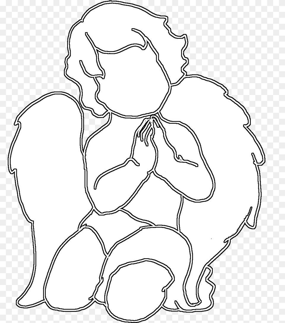 Angel Silhouettes Ange Dessin Noir Et Blanc, Baby, Person, Face, Head Free Transparent Png