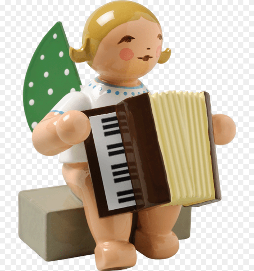 Angel Sitting With Accordion Sitting Angel With Kontrafagott 650 74a New 2014 Wendt, Baby, Person, Face, Head Png Image