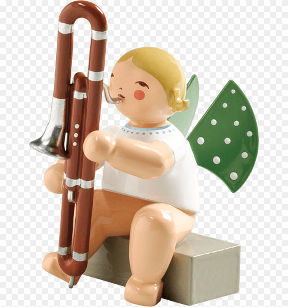 Angel Sitting With Contra Bassoon Contrabassoon, Baby, Face, Head, Person Free Png Download