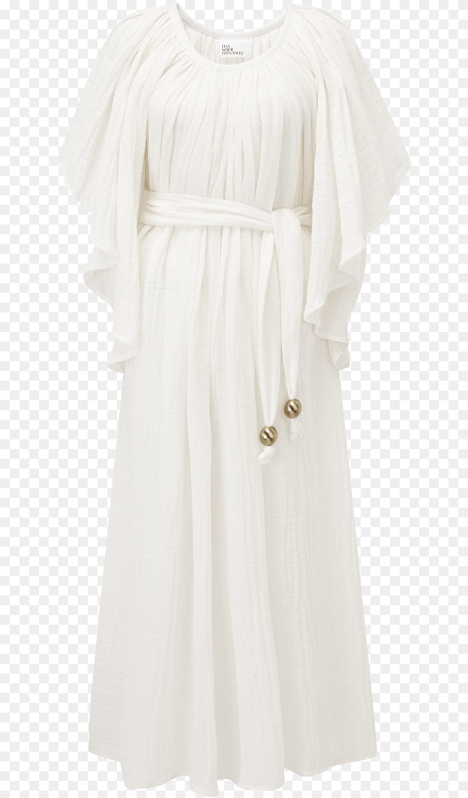 Angel Sleeve White Gauze Dress White Angel Dress, Blouse, Clothing, Home Decor, Linen Png