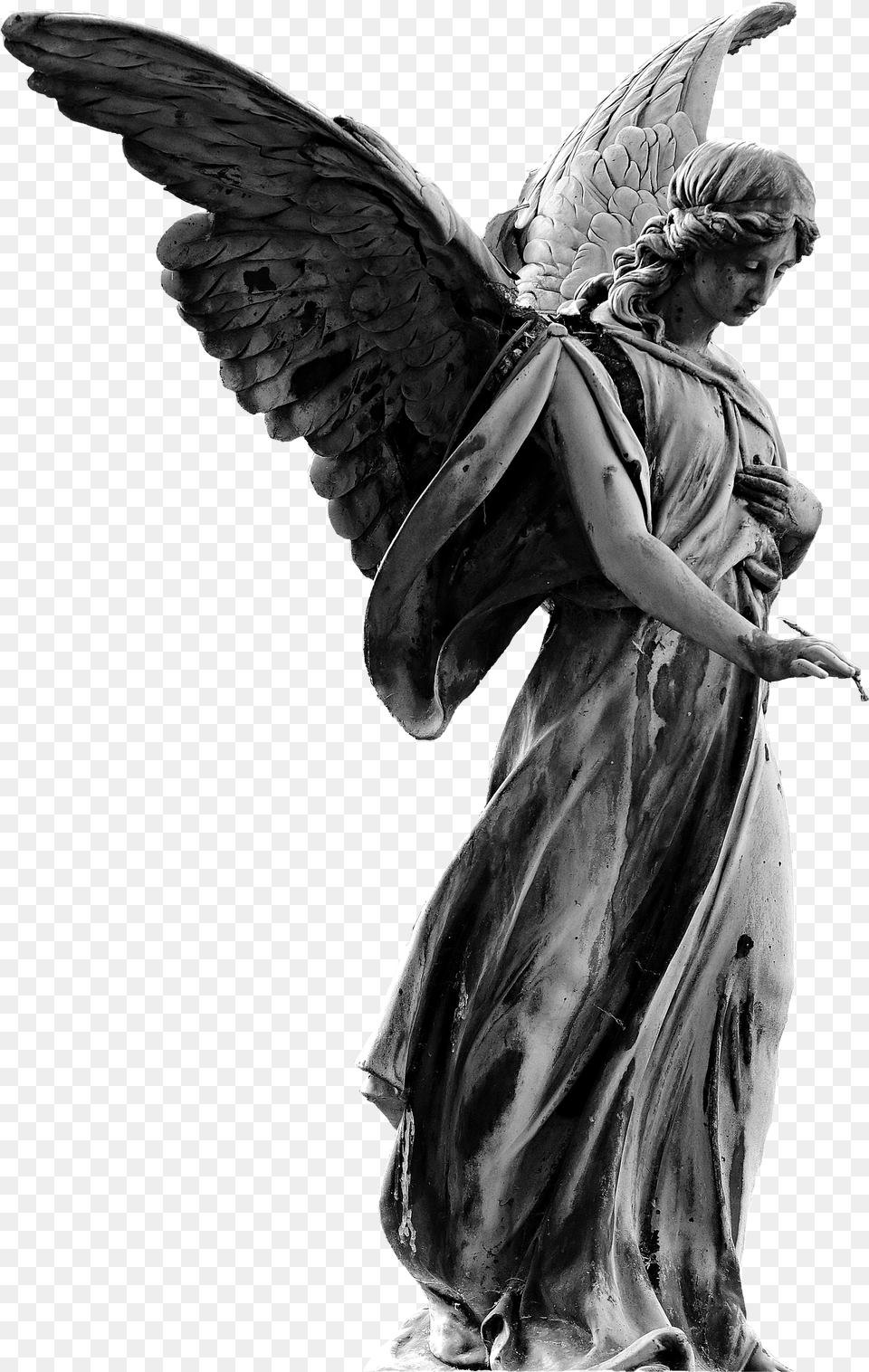 Angel Statue Angel Figure Wing Sweet Mourning Angel Statue Png Image