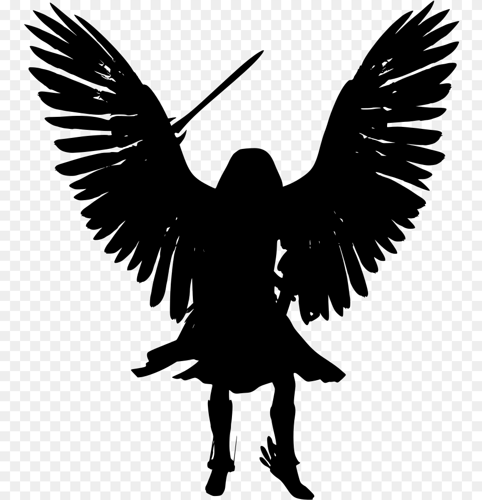 Angel Warrior, Gray Free Png Download