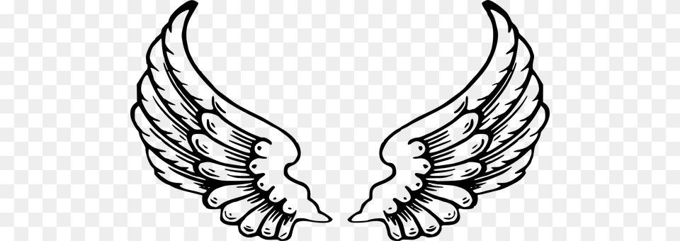 Angel Wings Gray Free Transparent Png