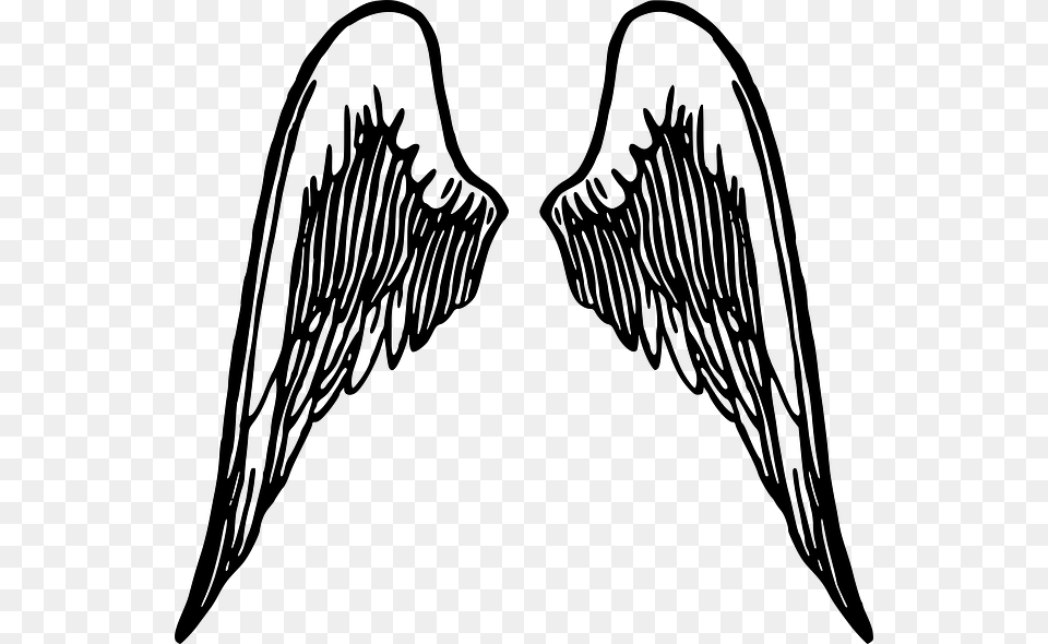 Angel Wings Clip Art Transparent Background, Gray Png