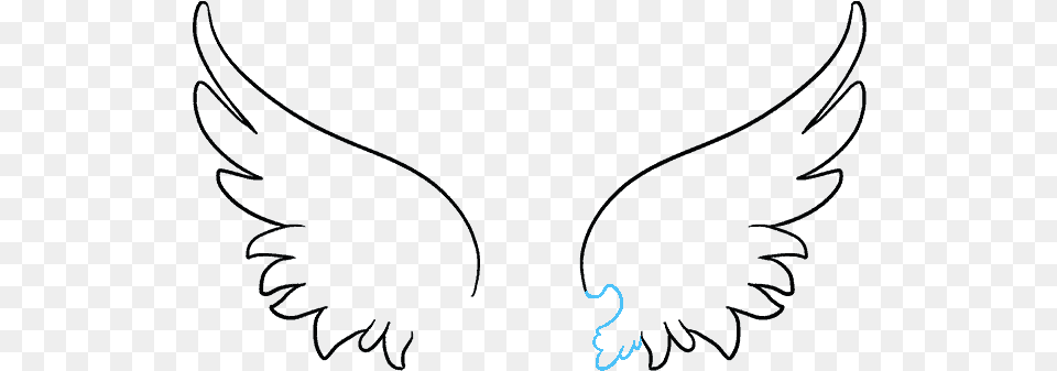 Angel Wings Clipart Sketch Line Drawing Angel Wings, Electronics, Hardware, Pattern Free Png Download