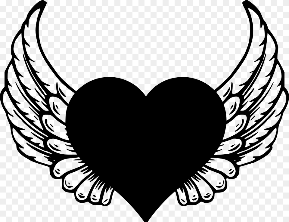 Angel Wings Download W With Wings Logo, Gray Free Png