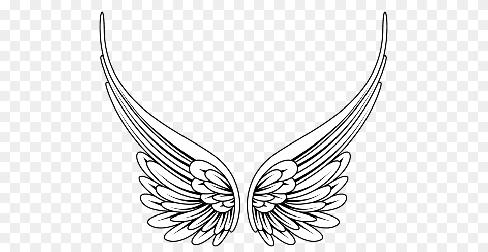 Angel Wings Angel Wing Clip Art Vector, Accessories, Jewelry, Necklace, Stencil Free Transparent Png